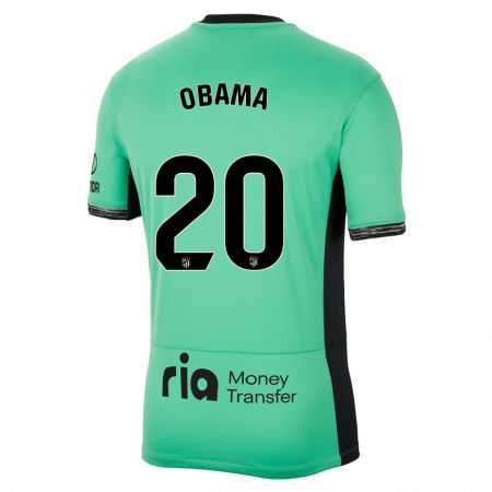 Kandiny Enfant Maillot Federico Obama #20 Vert Printanier Troisieme 2023/24 T-Shirt