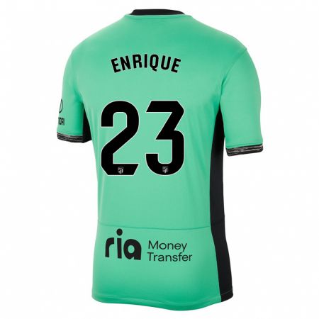 Kandiny Enfant Maillot Gustavo Enrique #23 Vert Printanier Troisieme 2023/24 T-Shirt