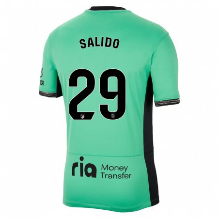 Kandiny Enfant Maillot Alberto Salido #29 Vert Printanier Troisieme 2023/24 T-Shirt