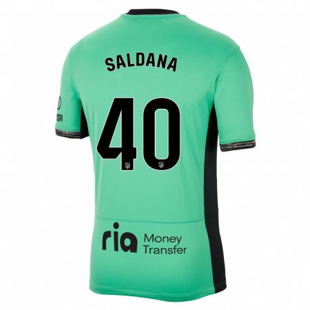 Kandiny Enfant Maillot Jose Saldana #40 Vert Printanier Troisieme 2023/24 T-Shirt