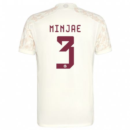 Kandiny Enfant Maillot Min-Jae Kim #3 Blanc Cassé Troisieme 2023/24 T-Shirt