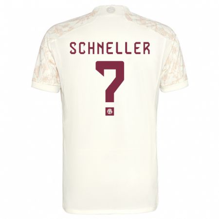 Kandiny Enfant Maillot Lukas Schneller #0 Blanc Cassé Troisieme 2023/24 T-Shirt