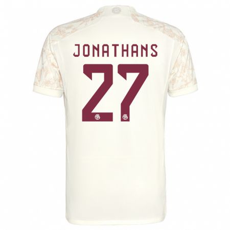 Kandiny Enfant Maillot David Jonathans #27 Blanc Cassé Troisieme 2023/24 T-Shirt
