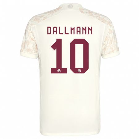 Kandiny Enfant Maillot Linda Dallmann #10 Blanc Cassé Troisieme 2023/24 T-Shirt