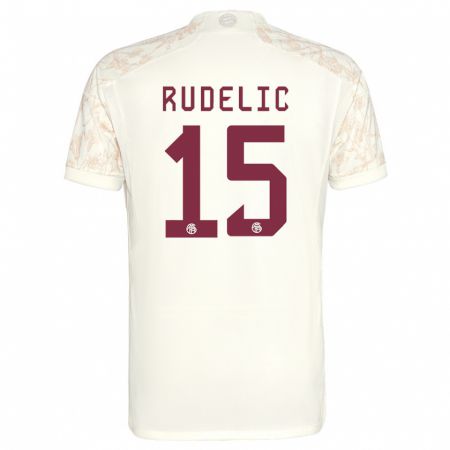 Kandiny Enfant Maillot Ivana Rudelic #15 Blanc Cassé Troisieme 2023/24 T-Shirt