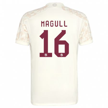 Kandiny Enfant Maillot Lina Magull #16 Blanc Cassé Troisieme 2023/24 T-Shirt