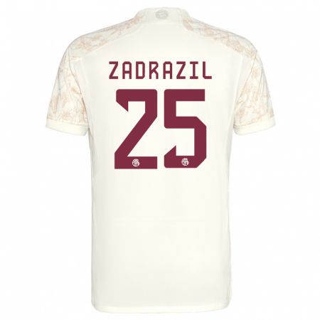 Kandiny Enfant Maillot Sarah Zadrazil #25 Blanc Cassé Troisieme 2023/24 T-Shirt