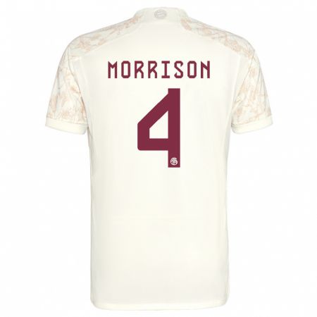 Kandiny Enfant Maillot Liam Morrison #4 Blanc Cassé Troisieme 2023/24 T-Shirt