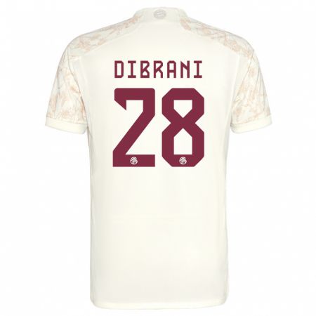 Kandiny Enfant Maillot Benjamin Dibrani #28 Blanc Cassé Troisieme 2023/24 T-Shirt