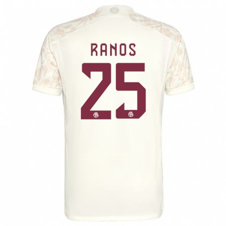 Kandiny Enfant Maillot Grant-Leon Ranos #25 Blanc Cassé Troisieme 2023/24 T-Shirt