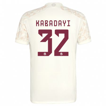 Kandiny Enfant Maillot Yusuf Kabadayi #32 Blanc Cassé Troisieme 2023/24 T-Shirt