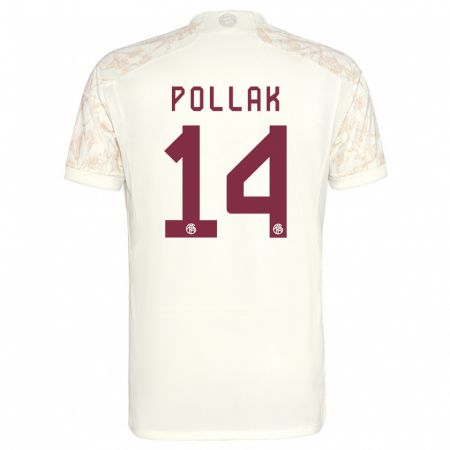 Kandiny Enfant Maillot Florian Pollak #14 Blanc Cassé Troisieme 2023/24 T-Shirt