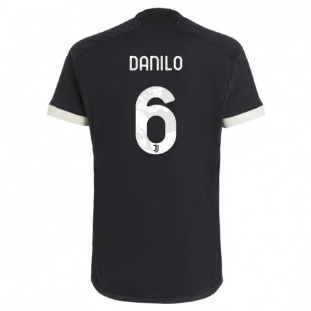 Kandiny Enfant Maillot Danilo #6 Noir Troisieme 2023/24 T-Shirt
