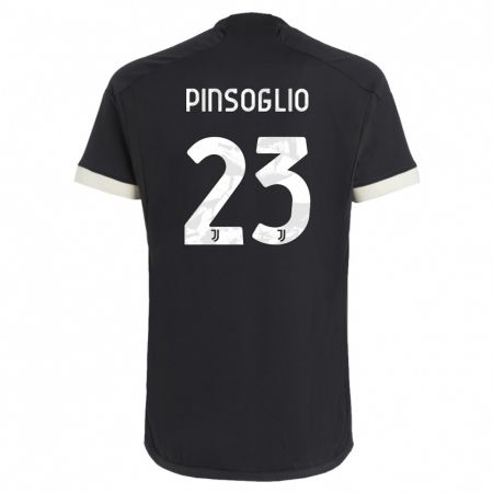 Kandiny Enfant Maillot Carlo Pinsoglio #23 Noir Troisieme 2023/24 T-Shirt