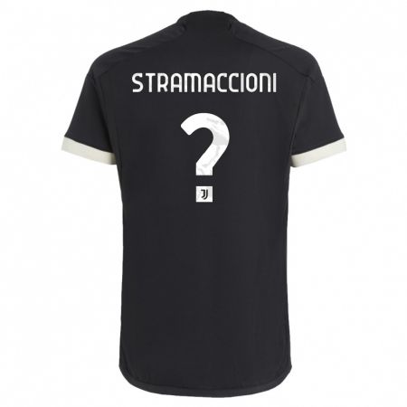 Kandiny Enfant Maillot Diego Stramaccioni #0 Noir Troisieme 2023/24 T-Shirt