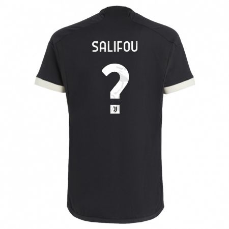 Kandiny Enfant Maillot Dikeni Salifou #0 Noir Troisieme 2023/24 T-Shirt