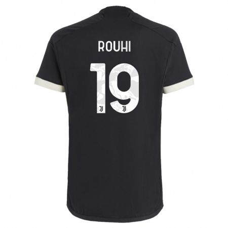 Kandiny Enfant Maillot Jonas Rouhi #19 Noir Troisieme 2023/24 T-Shirt