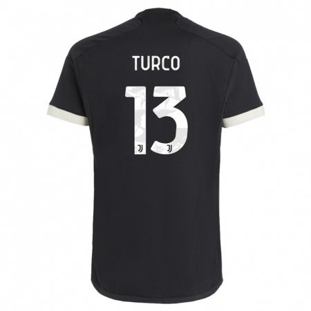 Kandiny Enfant Maillot Stefano Turco #13 Noir Troisieme 2023/24 T-Shirt