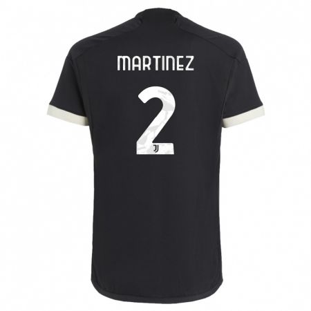 Kandiny Enfant Maillot Bruno Martinez #2 Noir Troisieme 2023/24 T-Shirt