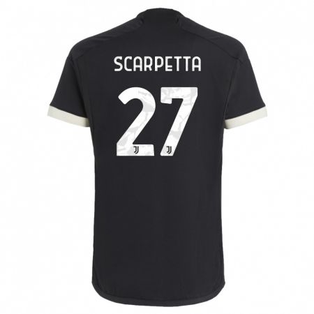 Kandiny Enfant Maillot Jacopo Scarpetta #27 Noir Troisieme 2023/24 T-Shirt