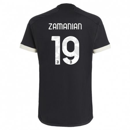 Kandiny Enfant Maillot Annahita Zamanian #19 Noir Troisieme 2023/24 T-Shirt