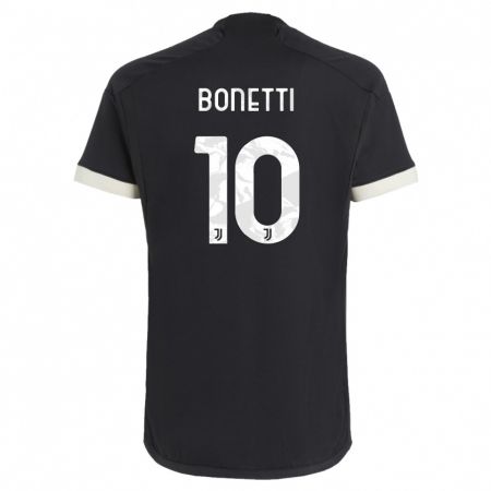 Kandiny Enfant Maillot Andrea Bonetti #10 Noir Troisieme 2023/24 T-Shirt