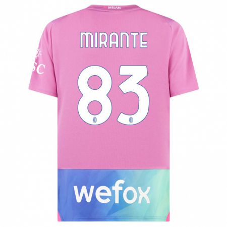 Kandiny Enfant Maillot Antonio Mirante #83 Rose-Mauve Troisieme 2023/24 T-Shirt