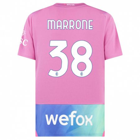 Kandiny Enfant Maillot Federico Marrone #38 Rose-Mauve Troisieme 2023/24 T-Shirt