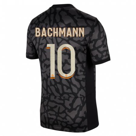 Kandiny Enfant Maillot Ramona Bachmann #10 Noir Troisieme 2023/24 T-Shirt