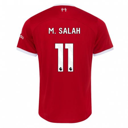 Kandiny Homme Maillot Mohamed Salah #11 Rouge Tenues Domicile 2023/24 T-Shirt