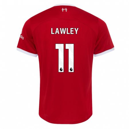 Kandiny Homme Maillot Melissa Lawley #11 Rouge Tenues Domicile 2023/24 T-Shirt