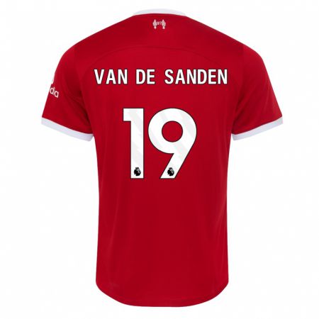 Kandiny Homme Maillot Shanice Van De Sanden #19 Rouge Tenues Domicile 2023/24 T-Shirt