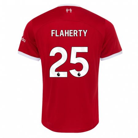 Kandiny Homme Maillot Gilly Flaherty #25 Rouge Tenues Domicile 2023/24 T-Shirt