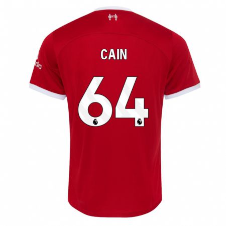 Kandiny Homme Maillot Jake Cain #64 Rouge Tenues Domicile 2023/24 T-Shirt