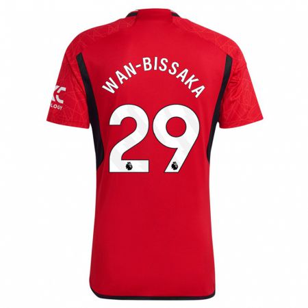 Kandiny Homme Maillot Aaron Wan-Bissaka #29 Rouge Tenues Domicile 2023/24 T-Shirt