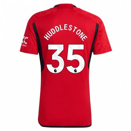 Kandiny Homme Maillot Tom Huddlestone #35 Rouge Tenues Domicile 2023/24 T-Shirt