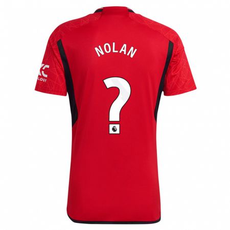 Kandiny Homme Maillot James Nolan #0 Rouge Tenues Domicile 2023/24 T-Shirt