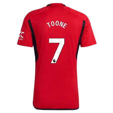 Kandiny Homme Maillot Ella Toone #7 Rouge Tenues Domicile 2023/24 T-Shirt