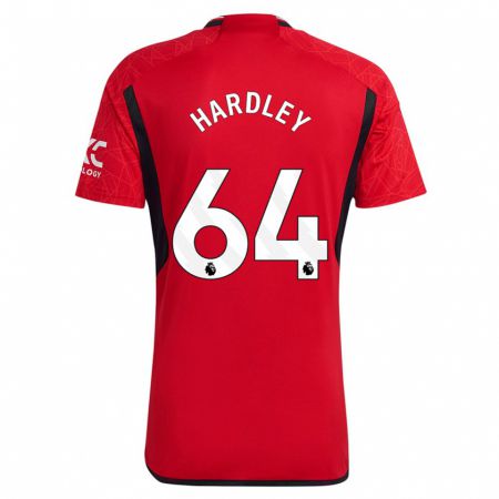 Kandiny Homme Maillot Bjorn Hardley #64 Rouge Tenues Domicile 2023/24 T-Shirt