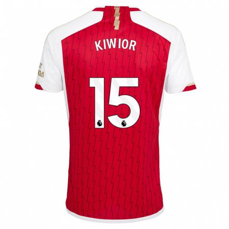Kandiny Homme Maillot Jakub Kiwior #15 Rouge Tenues Domicile 2023/24 T-Shirt
