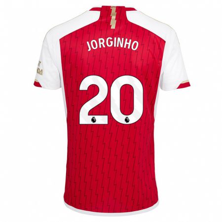 Kandiny Homme Maillot Jorginho #20 Rouge Tenues Domicile 2023/24 T-Shirt