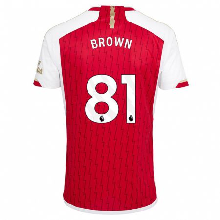 Kandiny Homme Maillot Luis Brown #81 Rouge Tenues Domicile 2023/24 T-Shirt