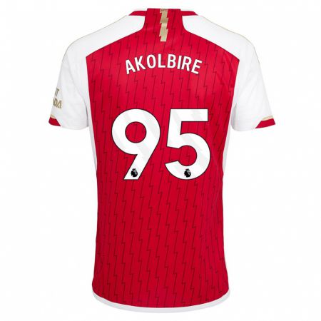 Kandiny Homme Maillot Bless Akolbire #95 Rouge Tenues Domicile 2023/24 T-Shirt