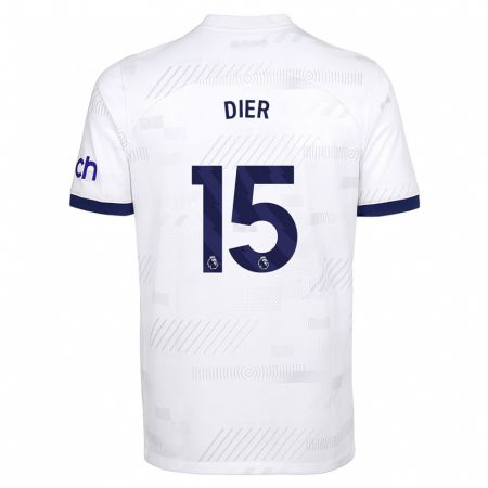 Kandiny Homme Maillot Eric Dier #15 Blanc Tenues Domicile 2023/24 T-Shirt
