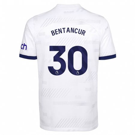 Kandiny Homme Maillot Rodrigo Bentancur #30 Blanc Tenues Domicile 2023/24 T-Shirt