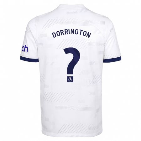 Kandiny Homme Maillot Alfie Dorrington #0 Blanc Tenues Domicile 2023/24 T-Shirt