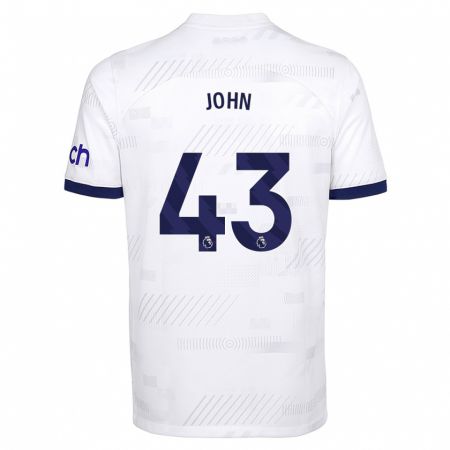 Kandiny Homme Maillot Nile John #43 Blanc Tenues Domicile 2023/24 T-Shirt