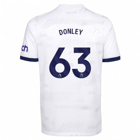 Kandiny Homme Maillot Jamie Donley #63 Blanc Tenues Domicile 2023/24 T-Shirt