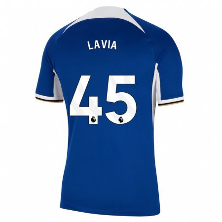 Kandiny Homme Maillot Roméo Lavia #45 Bleu Tenues Domicile 2023/24 T-Shirt