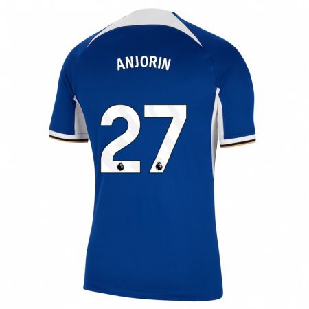Kandiny Homme Maillot Tino Anjorin #27 Bleu Tenues Domicile 2023/24 T-Shirt